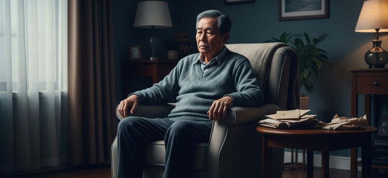 senior citizen living alone.