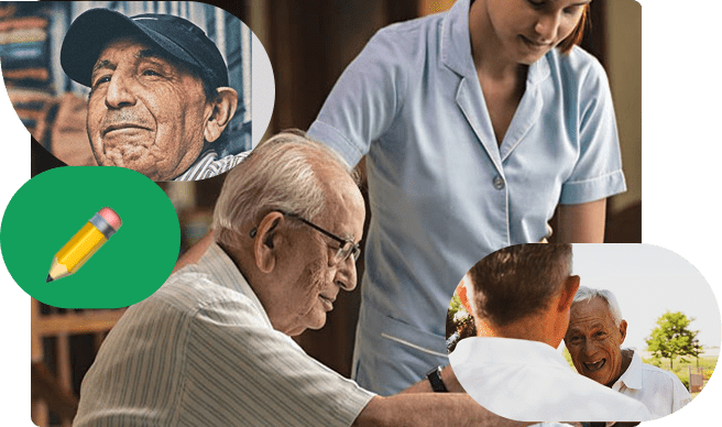 Caregiver with senior