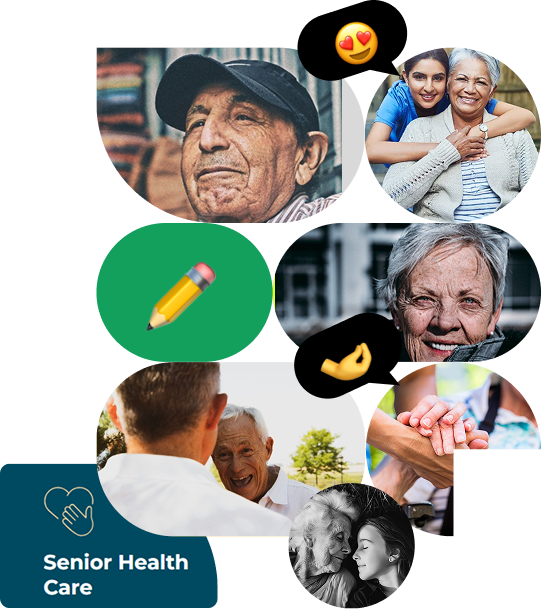 Caregiver with senior