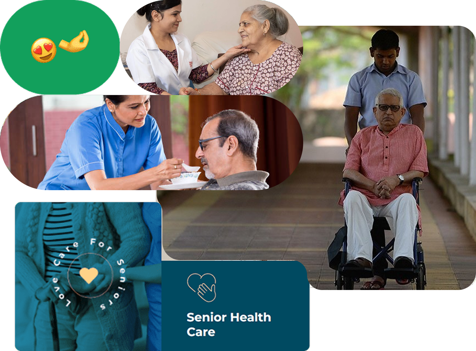 Caregiver with senior