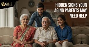 Family noticing early signs that parents may need home elderly care services in Kolkata